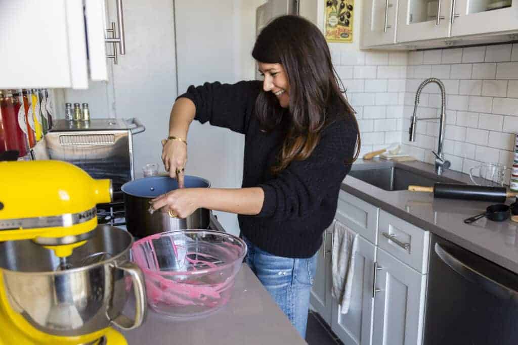 The dough project found Chelsea Milkman standing over a pot making play dough from scratch in her kitchen.
