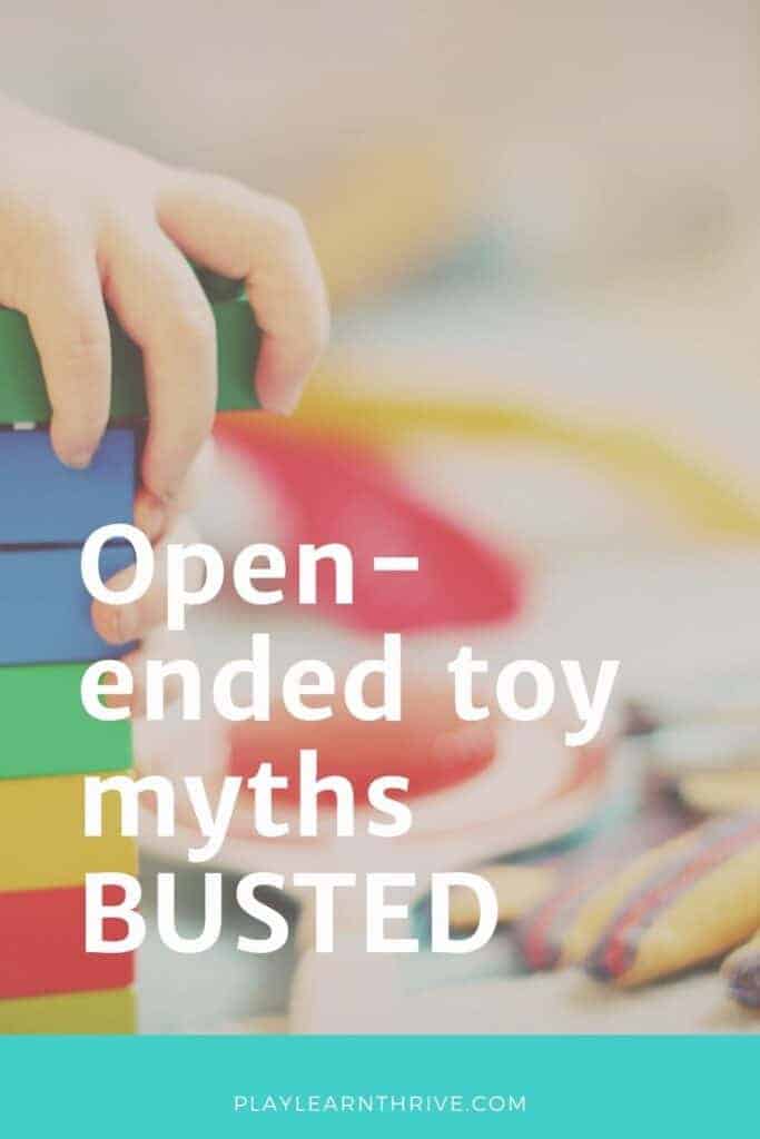 Open ended toys are used in a Montessori style setting.
